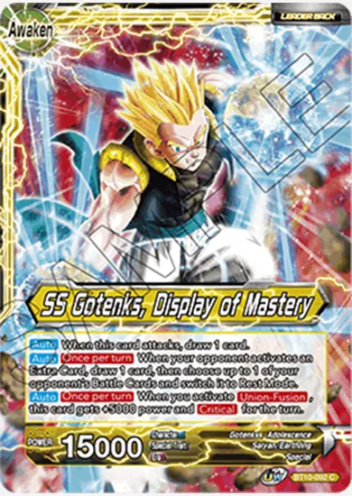 SS GOTENKS, DISPLAY OF MASTERY
