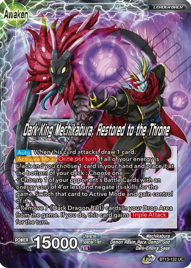 DARK KING MECHIKABURA, RESTORED TO THE THRONE