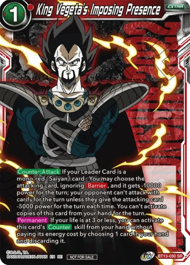 KING VEGETA'S IMPOSING PRESENCE