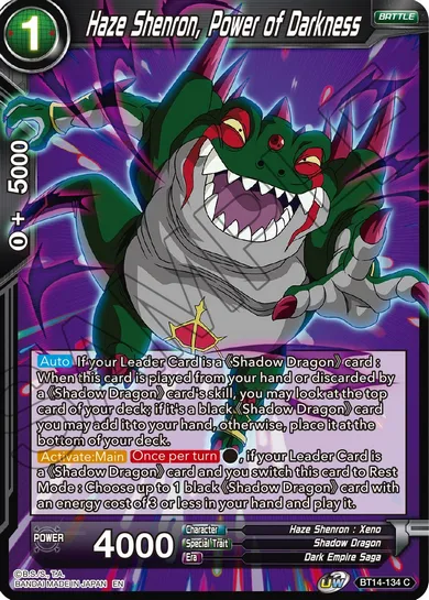 HAZE SHENRON, POWER OF DARKNESS