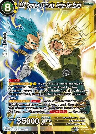 SSB VEGETA & SS TRUNKS, FATHER-SON BONDS
