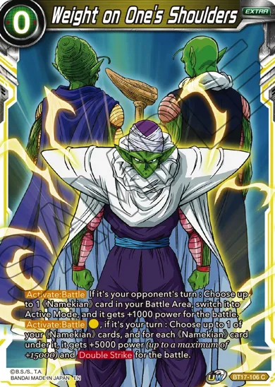 WEIGHT ON ONE'S SHOULDERS