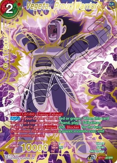 VEGETA, PROUD WARRIOR