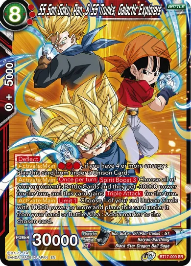 SS SON GOKU, PAN, & SS TRUNKS, GALACTIC EXPLORERS