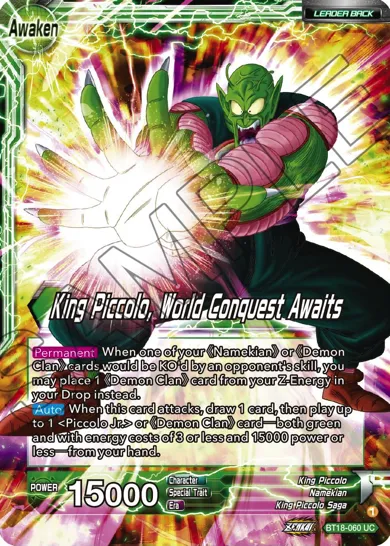 KING PICCOLO, WORLD CONQUEST AWAITS