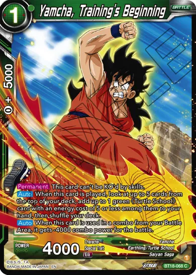 YAMCHA, TRAINING'S BEGINNING