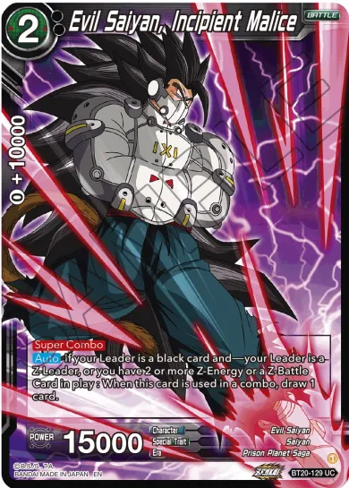 EVIL SAIYAN, INCIPIENT MALICE