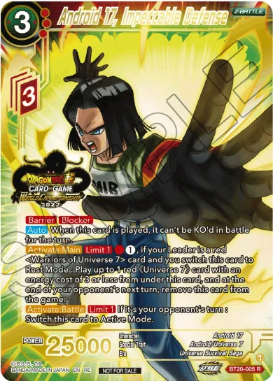 ANDROID 17, IMPECCABLE DEFENSE