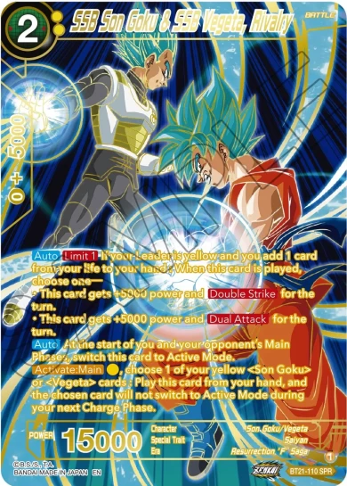 SSB SON GOKU & SSB VEGETA, RIVALRY