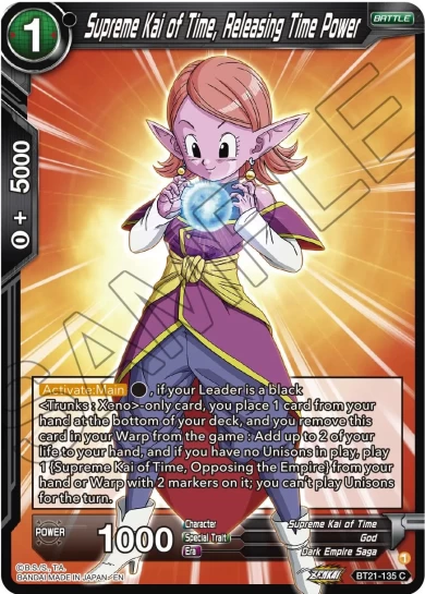 SUPREME KAI OF TIME, RELEASING TIME POWER