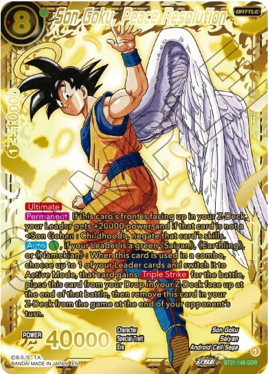SON GOKU, PEACE RESOLUTION
