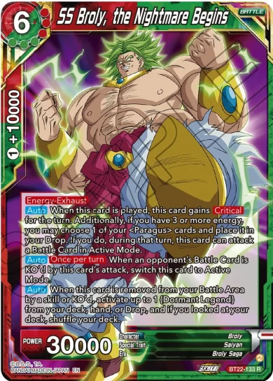 SS BROLY, THE NIGHTMARE BEGINS
