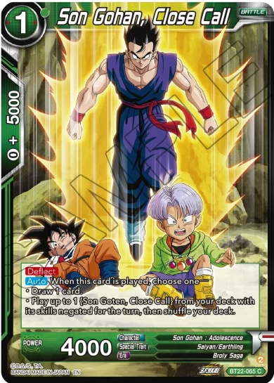 SON GOHAN, CLOSE CALL