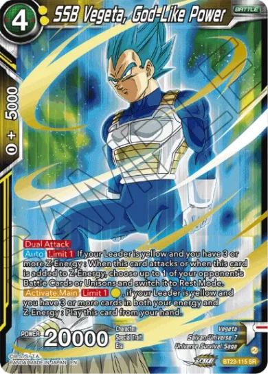 SSB VEGETA, GOD-LIKE POWER