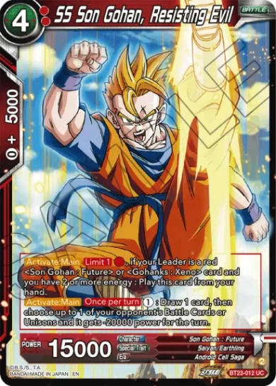 SS SON GOHAN, RESISTING EVIL