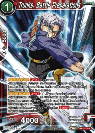 TRUNKS, BATTLE PREPARATIONS