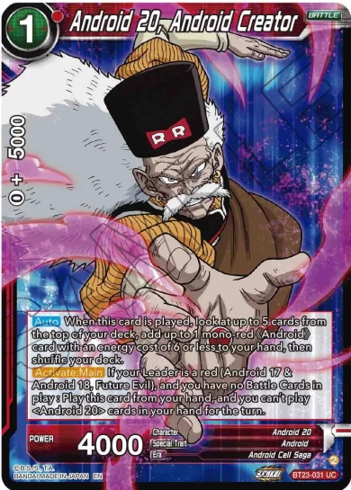 ANDROID 20, ANDROID CREATOR