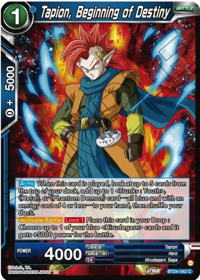 TAPION, BEGINNING OF DESTINY