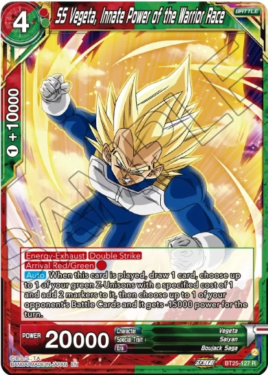 SS VEGETA, INNATE POWER OF THE WARRIOR RACE