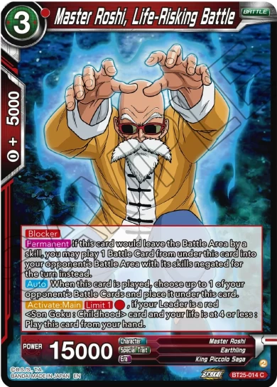 MASTER ROSHI, LIFE-RISKING BATTLE