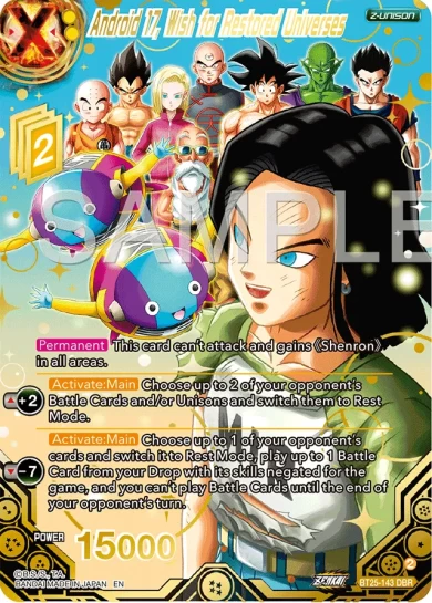 ANDROID 17, WISH FOR RESTORED UNIVERSES