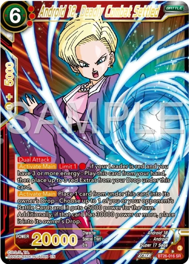 ANDROID 18, DEADLY COMBAT SETTLED