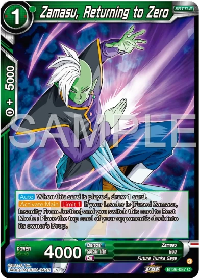 ZAMASU, RETURNING TO ZERO