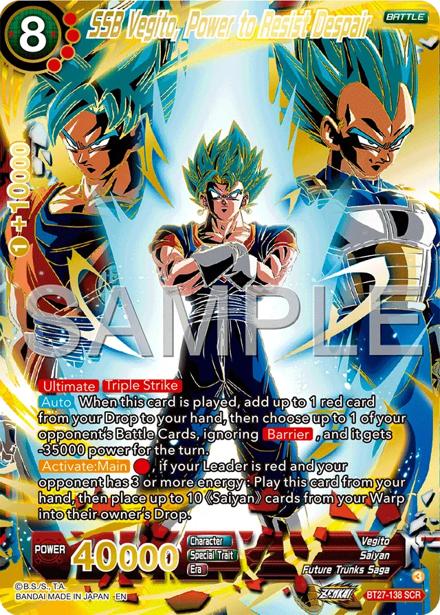 SSB VEGITO, POWER TO RESIST DESPAIR