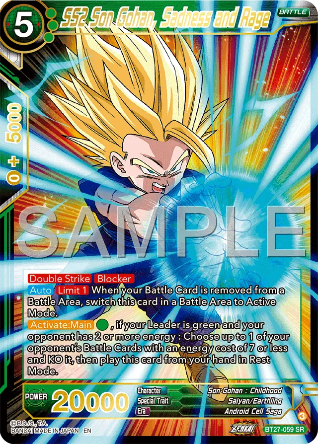 SS2 SON GOHAN, SADNESS AND RAGE