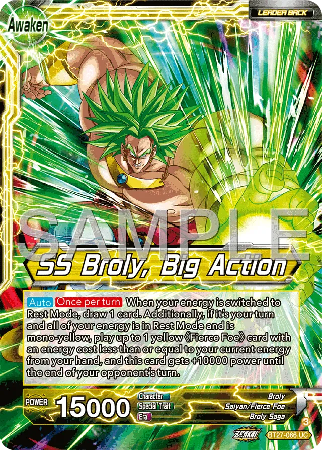 SS BROLY, BIG ACTION