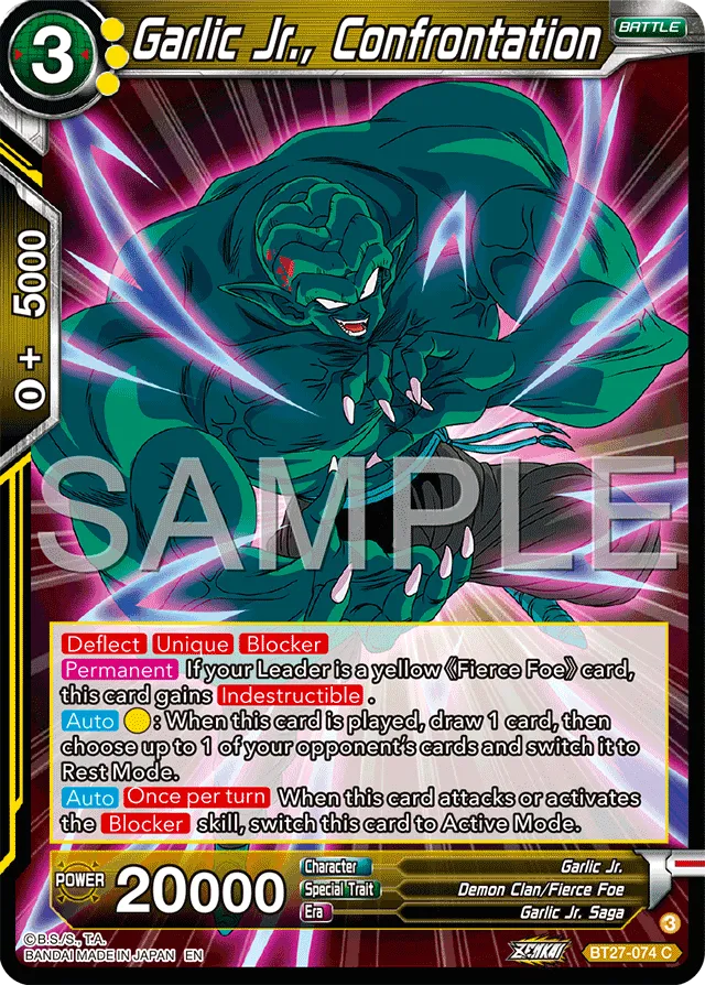 GARLIC JR., CONFRONTATION