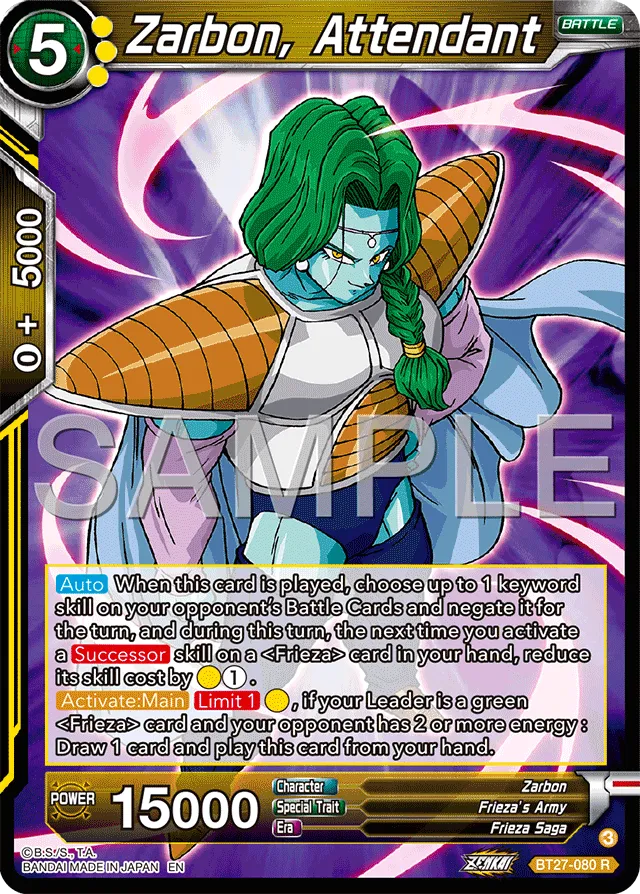 ZARBON, ATTENDANT
