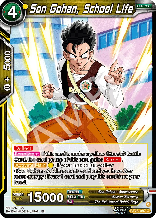 SON GOHAN, SCHOOL LIFE