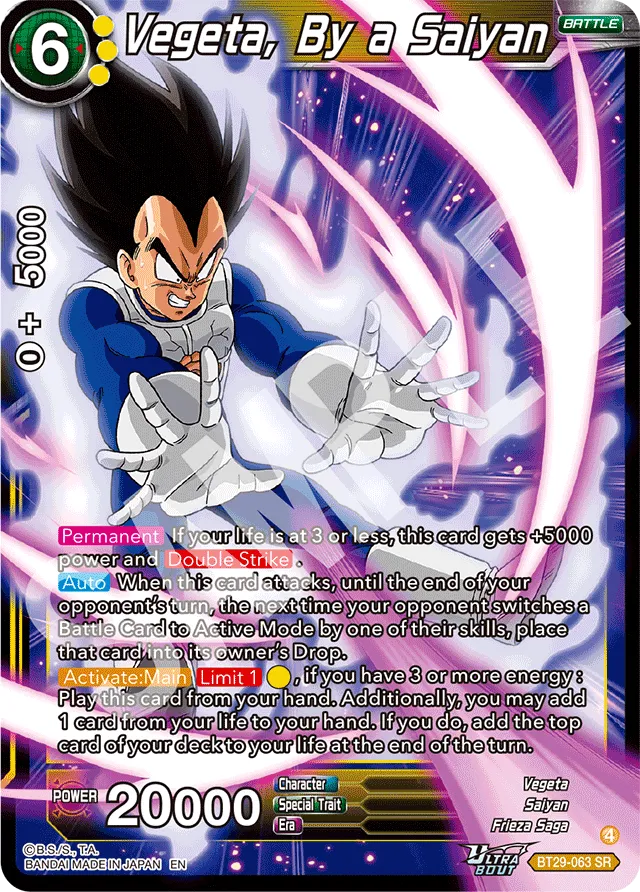 VEGETA, BY A SAIYAN