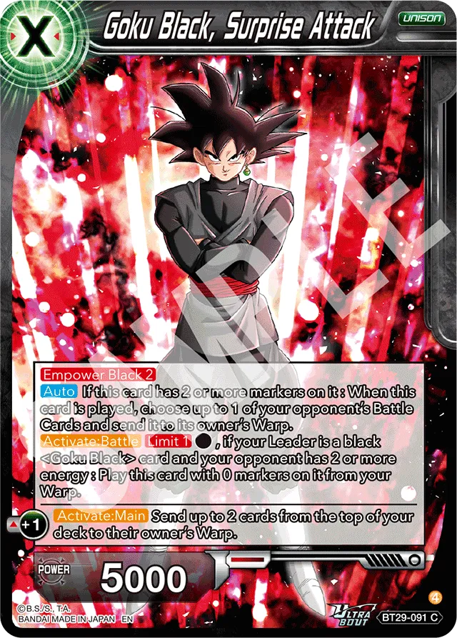 GOKU BLACK, SURPRISE ATTACK