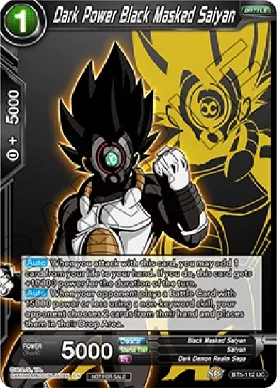 DARK POWER BLACK MASKED SAIYAN