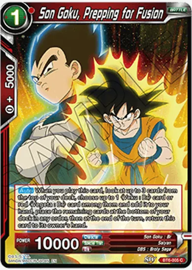 SON GOKU, PREPPING FOR FUSION