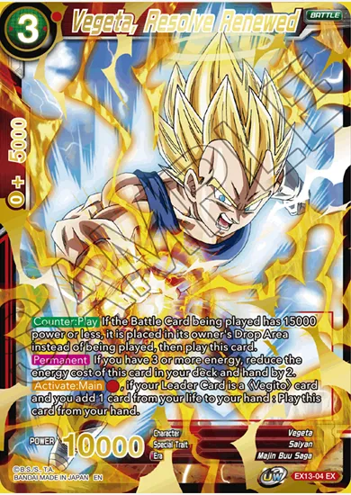 VEGETA, RESOLVE RENEWED