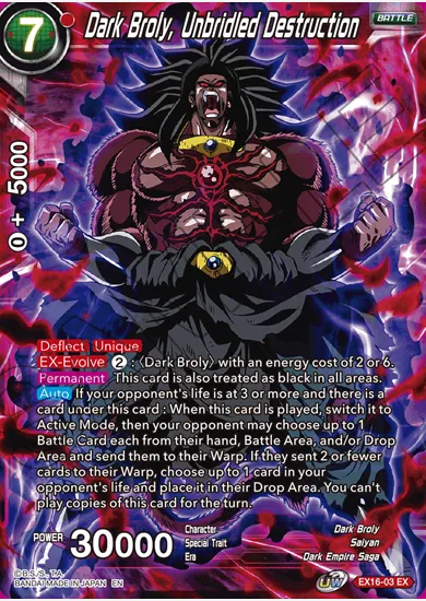 DARK BROLY, UNBRIDLED DESTRUCTION