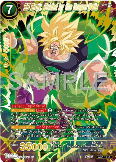 SS BROLY, GUIDED BY THE DRAGON BALLS