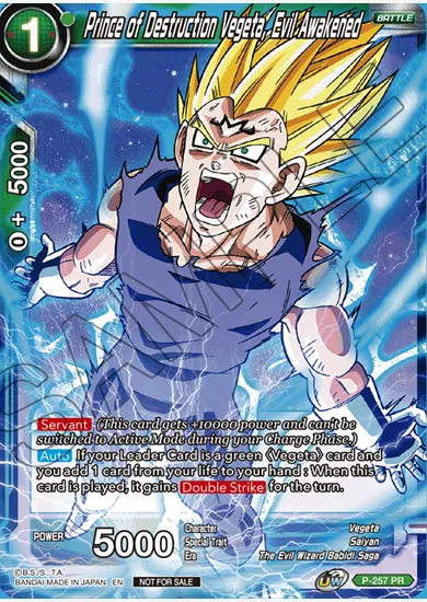 PRINCE OF DESTRUCTION VEGETA, EVIL AWAKENED