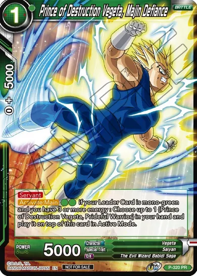 PRINCE OF DESTRUCTION VEGETA, MAJIN DEFIANCE