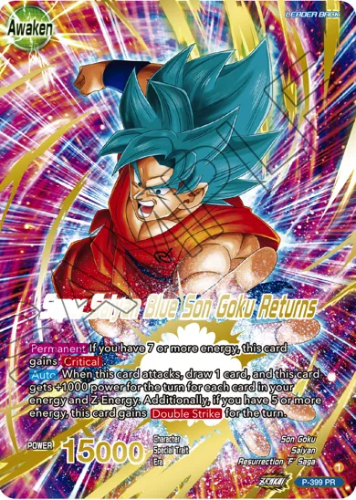 SUPER SAIYAN BLUE SON GOKU RETURNS