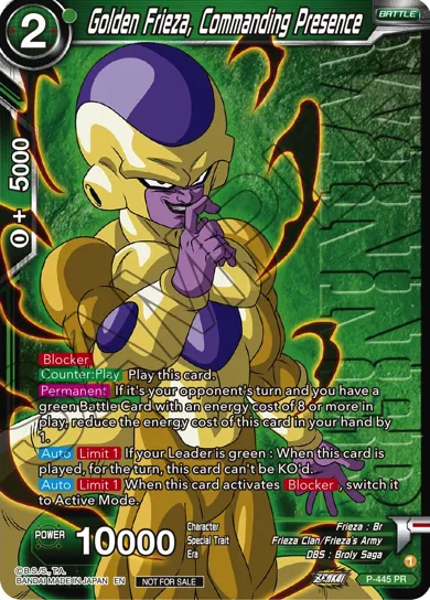 GOLDEN FRIEZA, COMMANDING PRESENCE