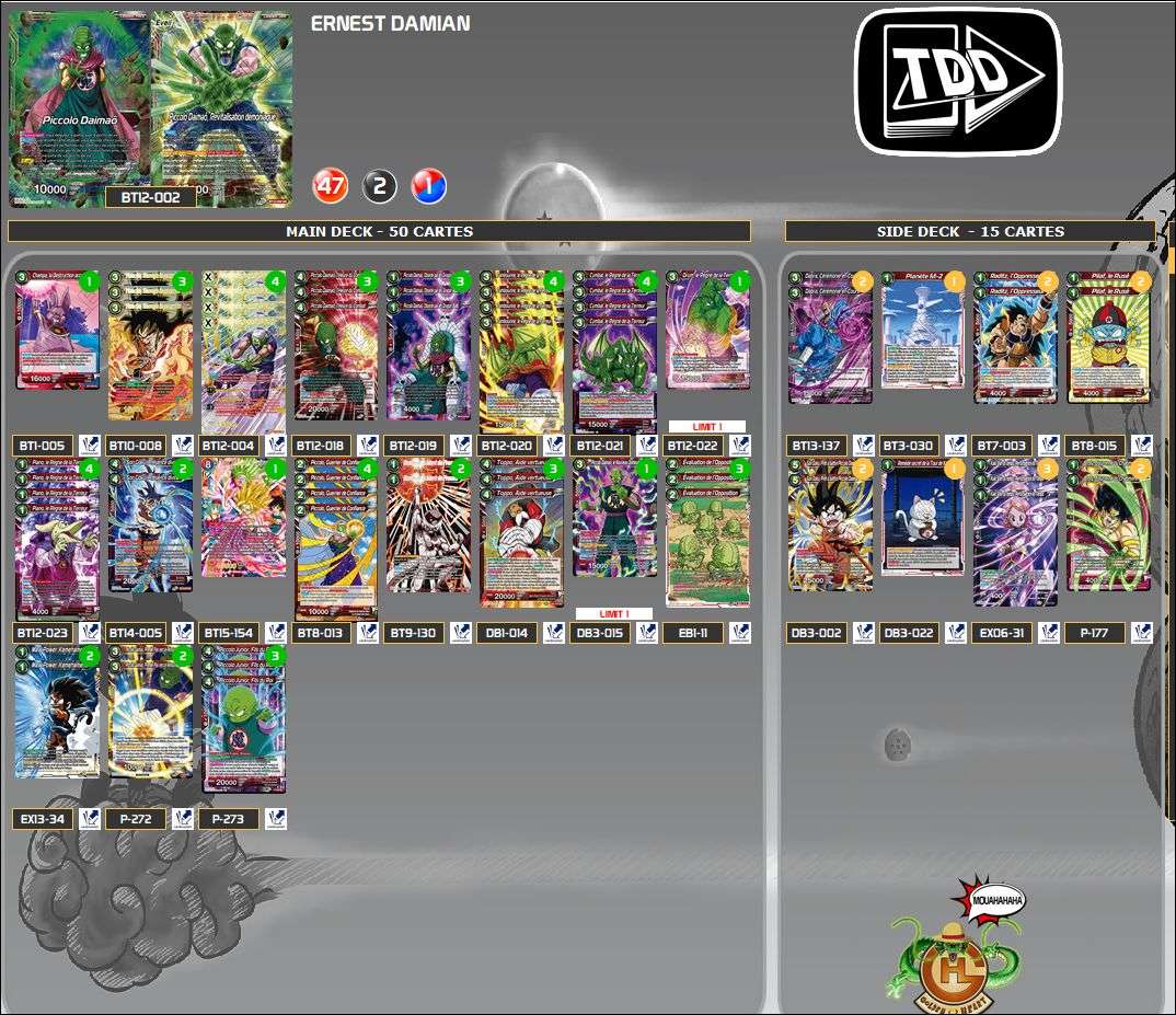 Decklist de Ernest Damian