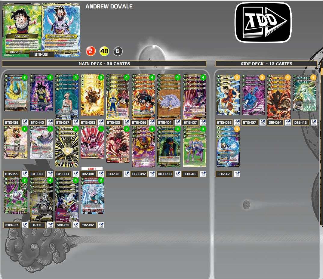 Decklist de Andrew Dovale