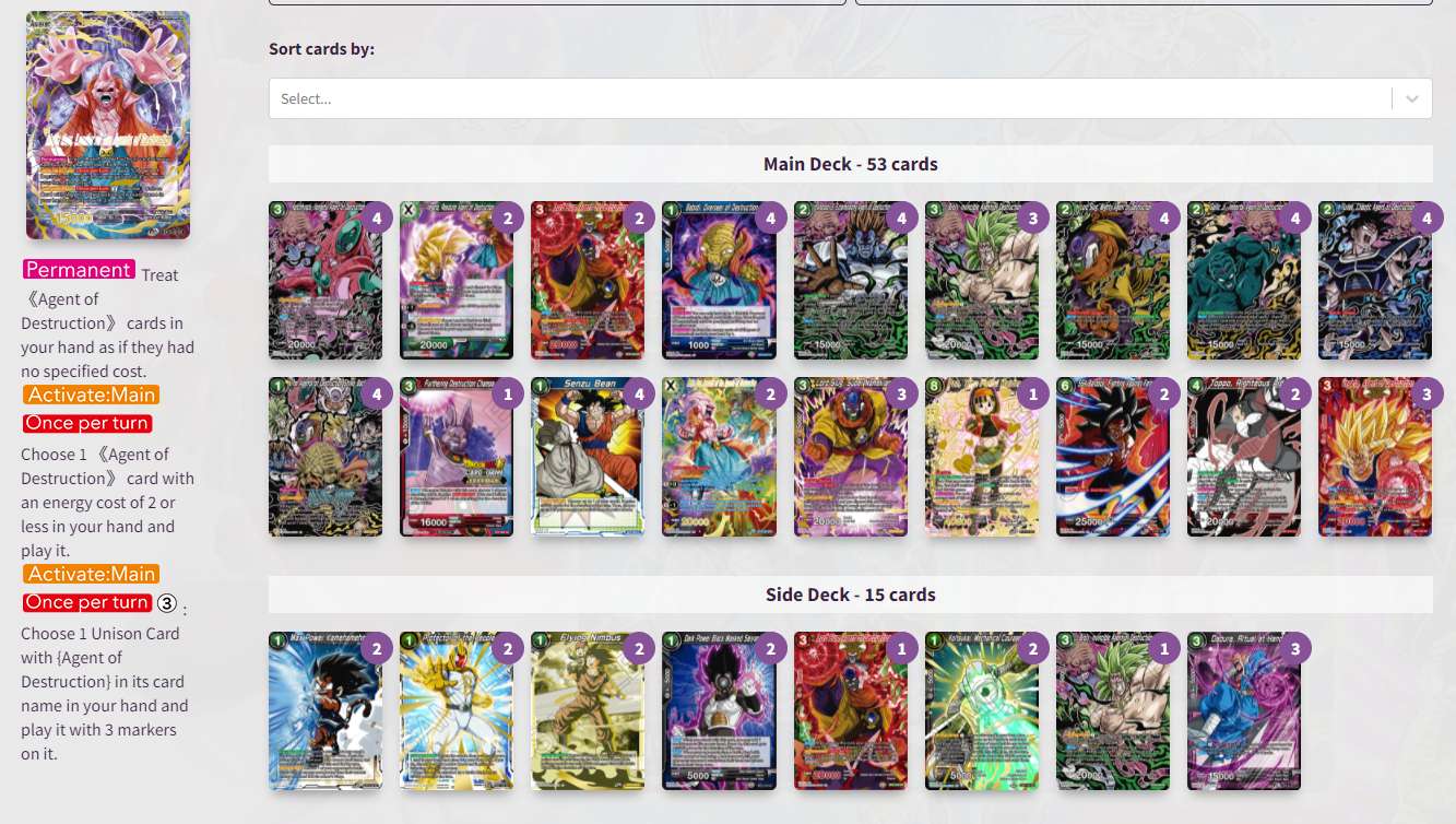 Decklist de Zugno Vittorio