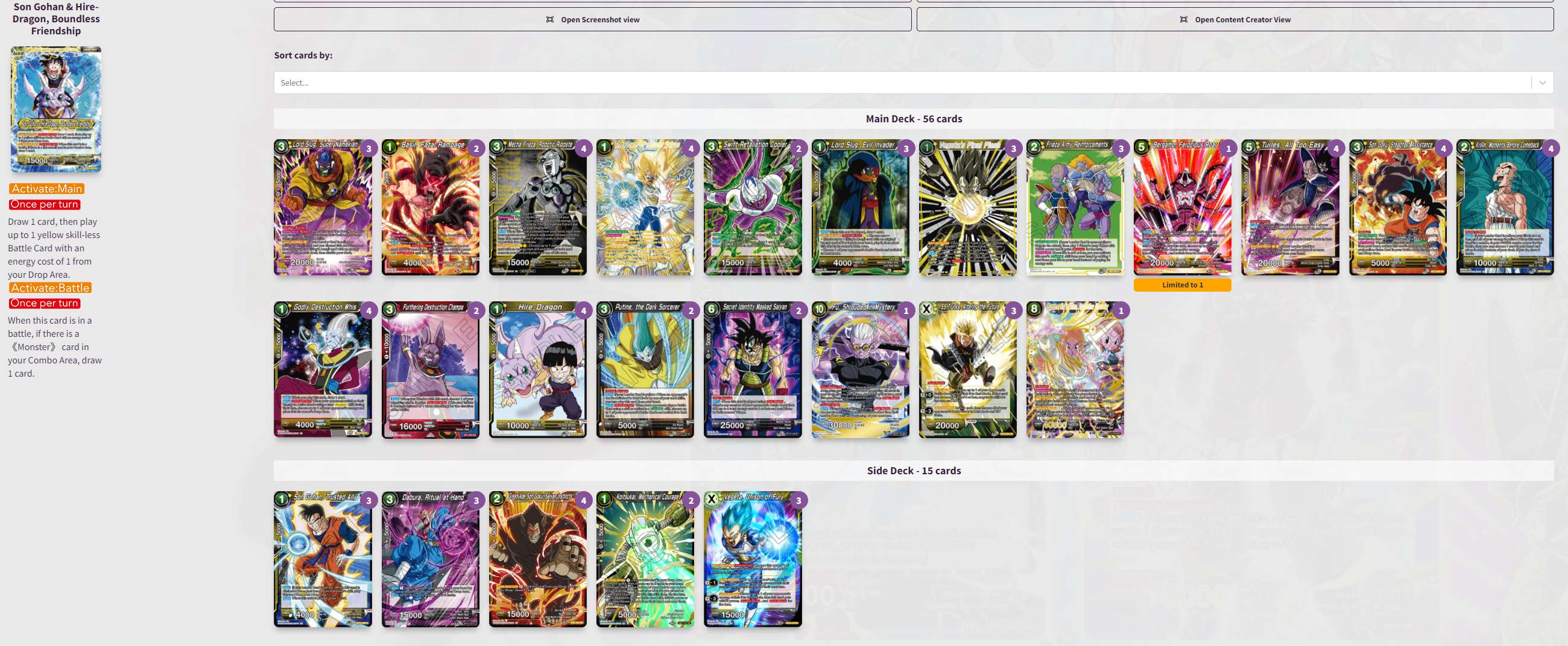 Decklist de Wang Poh Ann