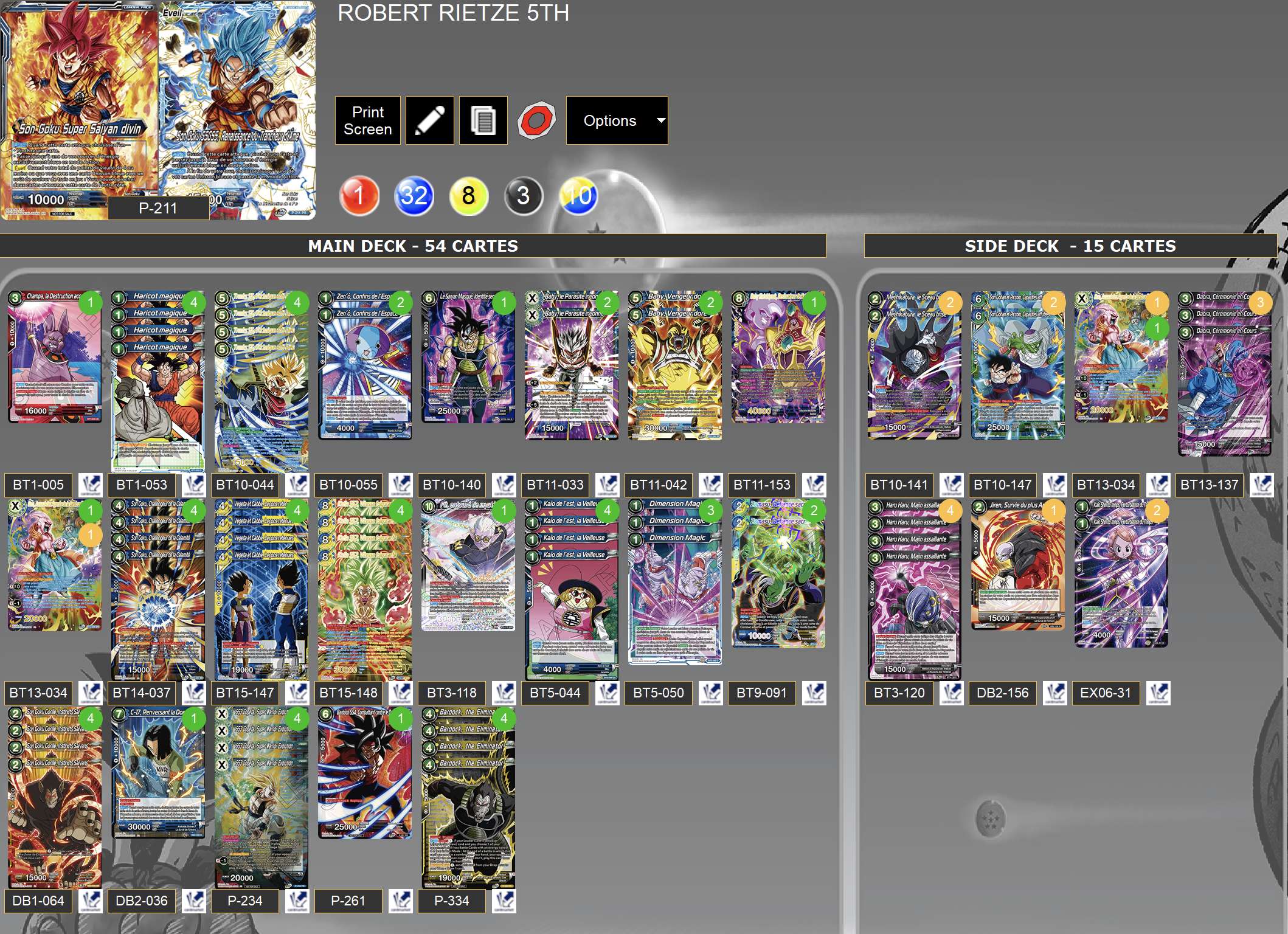 Decklist de Robert Rietze