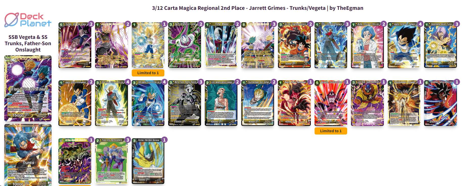 Decklist de Jarrett Grimes